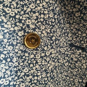 Michael Kors Blue and White Floral Jacket